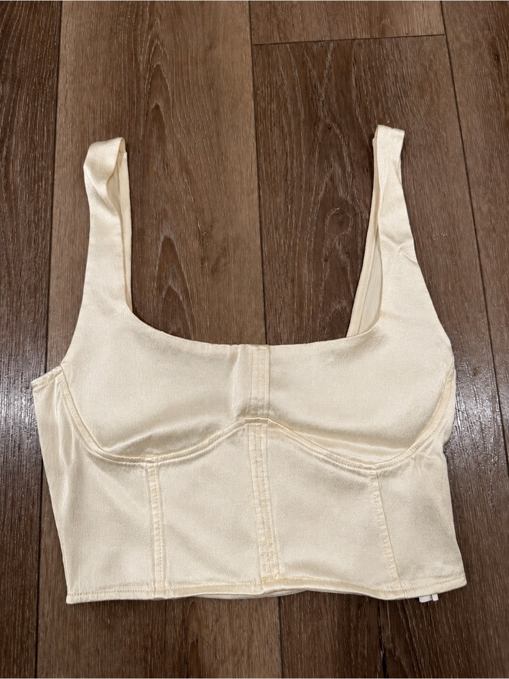 Zara Cream Bustier Crop Top